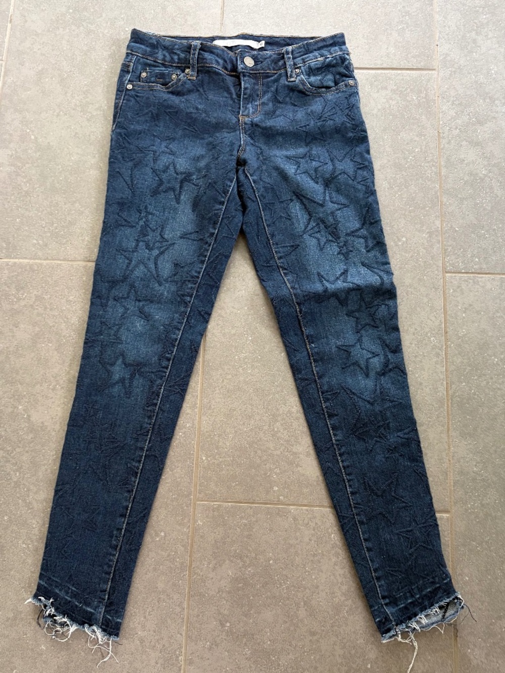 Girls Skinny Jeans with Star Pattern
